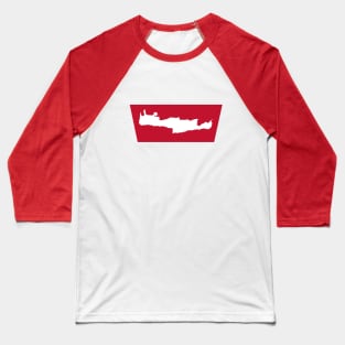 Crete Map Baseball T-Shirt